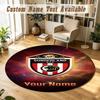 Round Rug Custom NameSunderland FC Pattern Non Slip Carpet Home Floor Decor