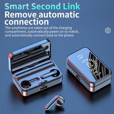 S20 Mirror Bluetooth 5.2 Беспроводные наушники HiFi 3D Стерео Спортивные водонепроницаемые наушники с микрофоном Светодиодная гарнитура с сенсорным управлением