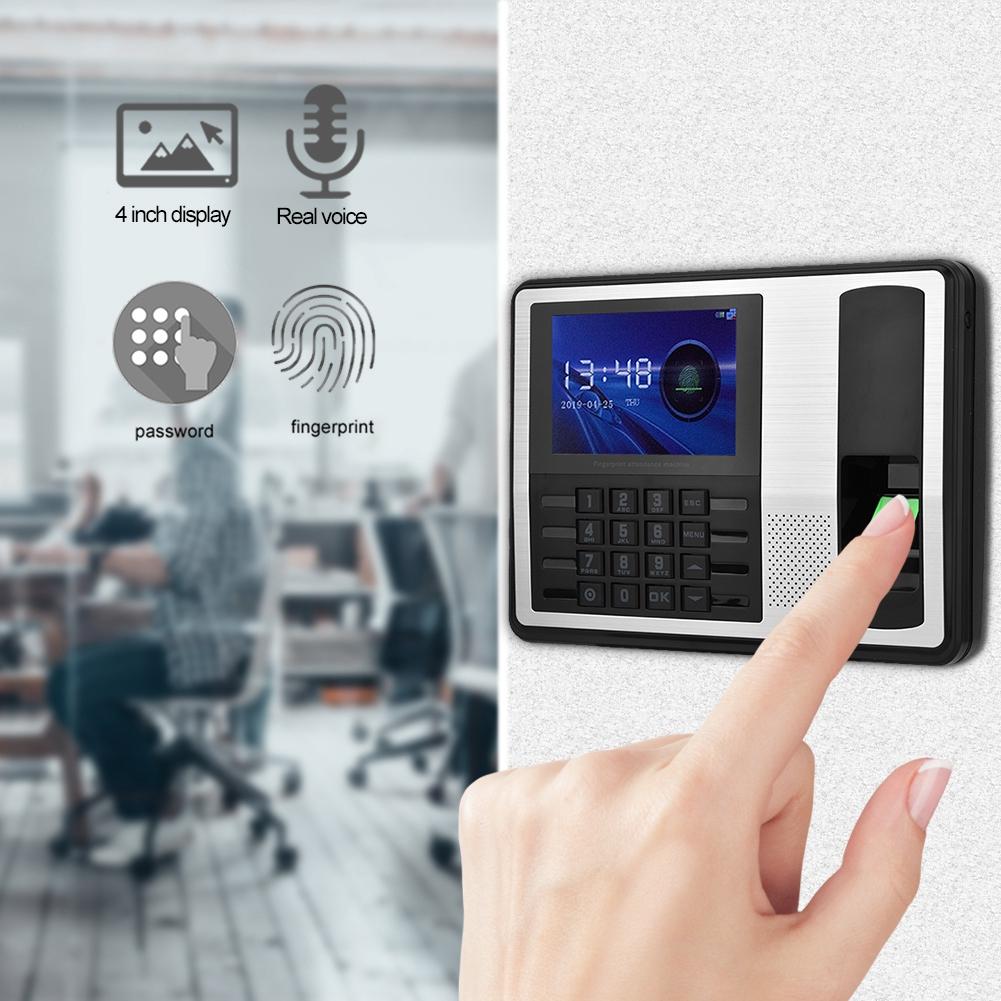 4-дюймовый TFT LCD экран TCP/IP интерфейс отпечатков пальцев пароль посещаемость машина