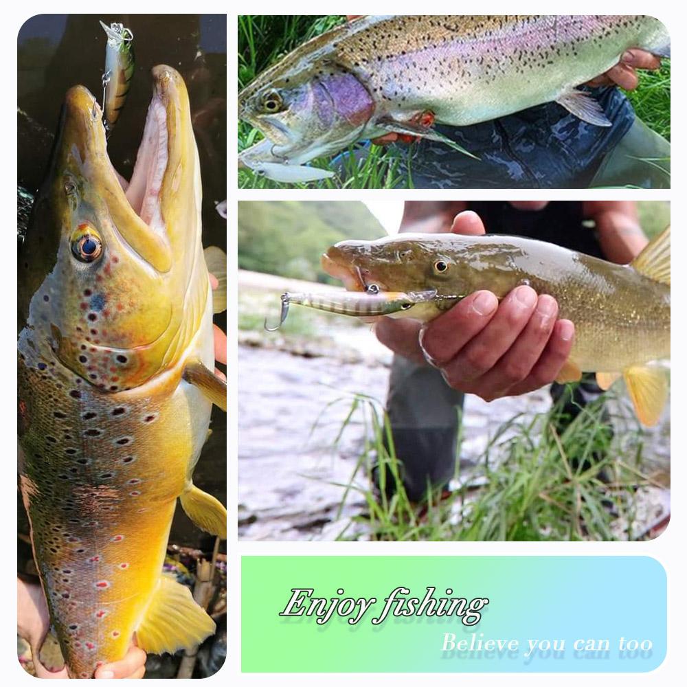 D1 Minnow Fishing Lures 77mm/8.4g Suspending 65mm/5g Sinking Artificial Hard Bait Wobblers For Trolling Bass Trout Tackle