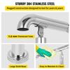 5 Step Railing Stainless Steel Transitional Handrail fit for Level Surface and 1 to 5 Steps Adjustable Stair Railing Indoor Outdoor Step Railings