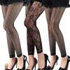 Женские черные сексуальные колготки в сетку без стопы с узором, леггинсы для девочек, чулки с цветочным узором, нижнее белье, для 40-75 кг, 150-170 см