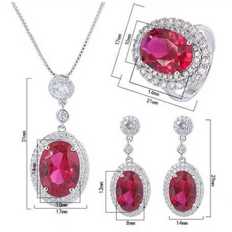 Sace Gems Классические кольца из медного сплава с цирконием, серьги, кулон, ожерелье, комплекты ювелирных изделий, подарки для свадебной вечеринки