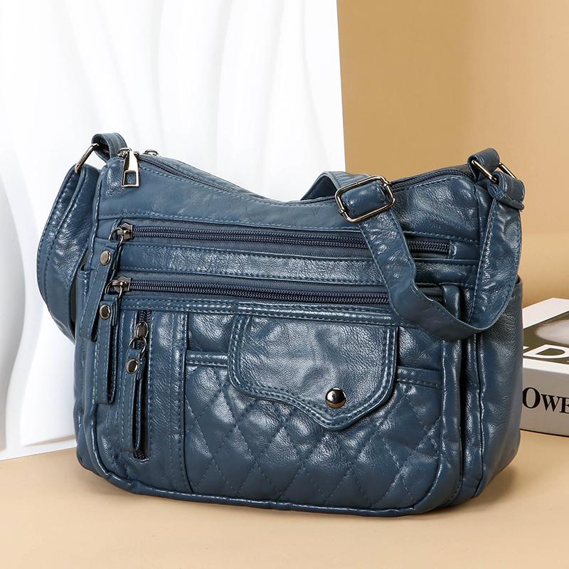 Сумка для женщин среднего и пожилого возраста, сумка через плечо, винтажная мягкая кожаная сумка для мам, легкая сумка через плечо