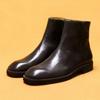 Martin Boots Genuine Leather British Retro Knight Boots Square Zipper Cowhide