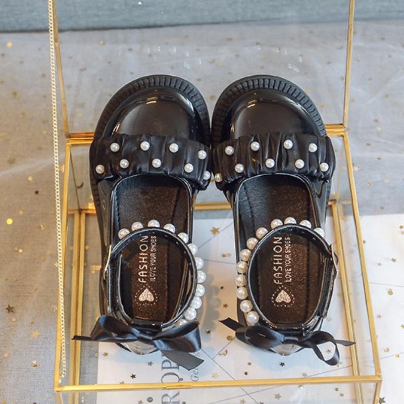 Весна новая кожаная обувь для девочек на мягкой подошве детская обувь модные туфли Мэри Джейн одинарная обувь для девочек противоскользящие туфли принцессы для девочек