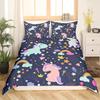 Rainbow Unicorn Three-Piece Digital Printing Kit Quilt Cover Bedding