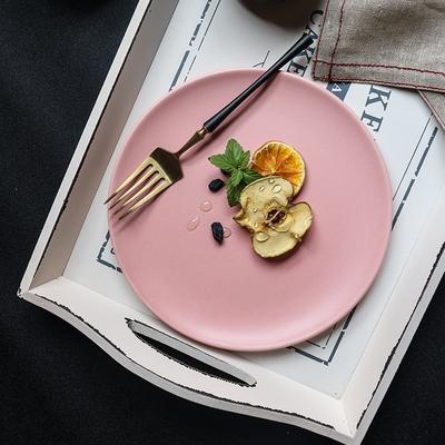 4 размера матовые розовые тарелки столовая посуда блюда для сервировки современные наборы тарелок набор японской посуды тарелки еда костяной фарфор