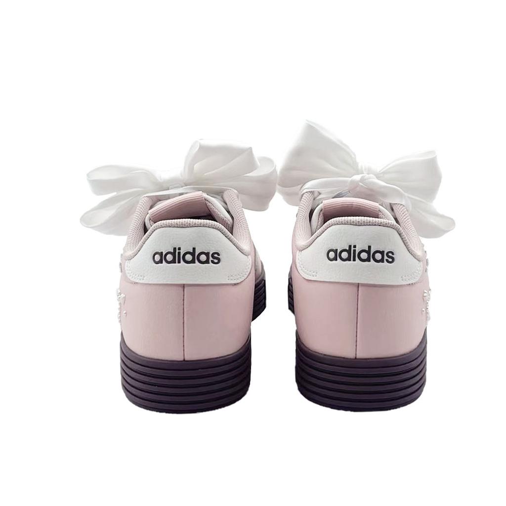 Adidas Daily 4.0 Butterfly Wing Silver Sun Abrasion Resistant Low top Skateboard Shoes Unisex Pink JR0080(tea641-)