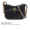 CHANEL Polished Lambskin Hippie Bag, Crossbody Bag, Shoulder Bag Women's Black AS4443-B14393-94305