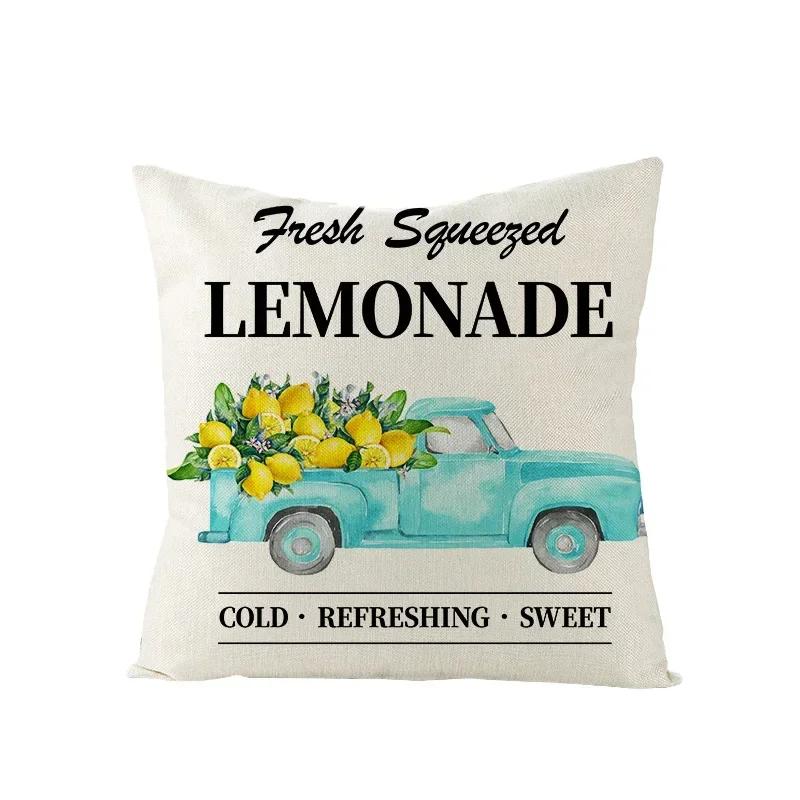 Летняя скандинавская наволочка с принтом подсолнуха, домашний декор для дивана, наволочка / чехлы для подушек, прямая поставка Hogar