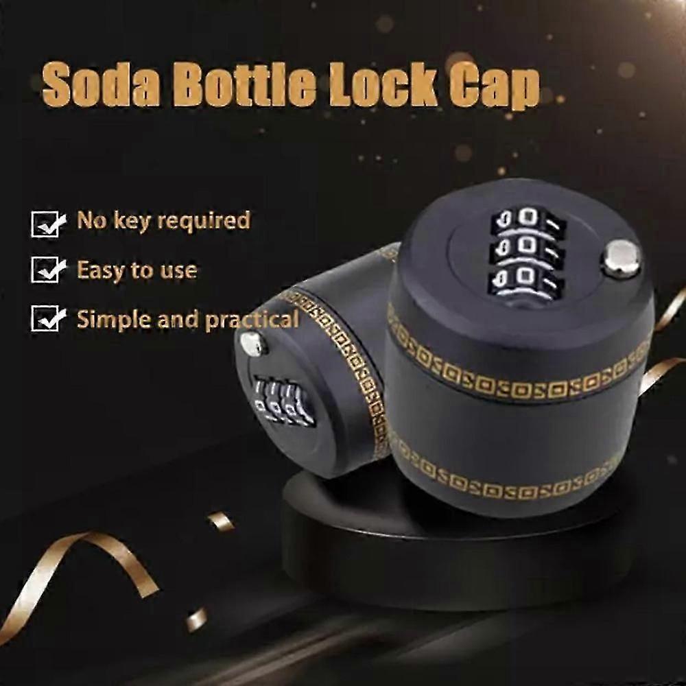 1-3pcs Soda Bottle Lock Cap,Bottle Cap Lock,Wine Bottle Lock Cap Combination Password