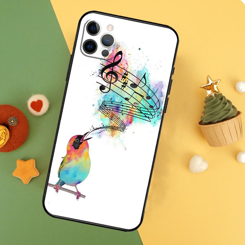 Музыкальный чехол для телефона с нотами для iPhone 17 17Air 16 15 14 13 11 12 Pro Max 12 13 Mini 16E Ударопрочный чехол