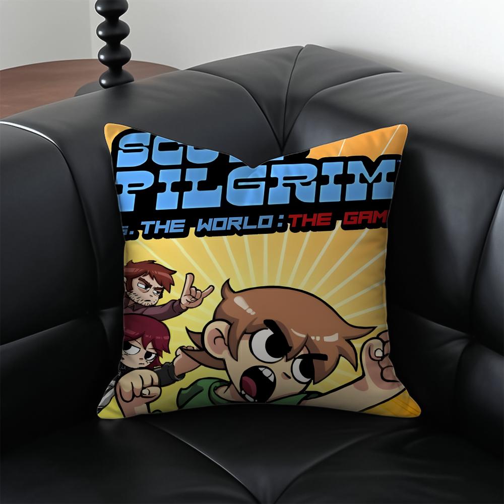SScott Pilgrim vs the World Cushion Cover Pillow Case Antidustmite Invisible zipper silky plush cushion