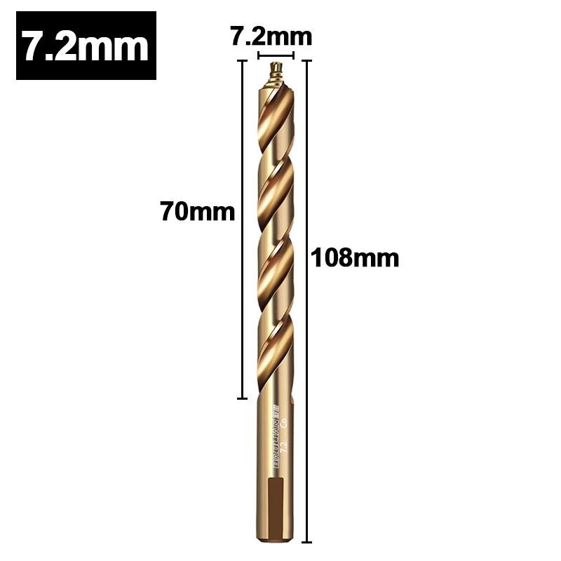 Сверло спиральное ступенчатое кобальтовое, сверло из быстрорежущей стали M35 с прямым хвостовиком (3-13mm) для металла, нержавеющей стали, железа