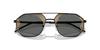 Солнцезащитные очки EMPORIO ARMANI матово-черные 30017G58 0EA2147, черные, зеркальные, красные, 58 мм,
