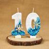 Тема Снежинки Льда 0-9 Свеча-цифра Украшение для торта Принцесса Топперы для торта на день рождения Украшение для торта на свадебную вечеринку Рождественские принадлежности