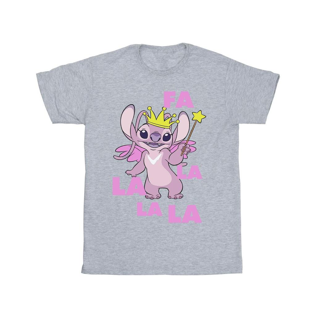 Disney Mens Lilo & Stitch Angel Fa La La T-Shirt