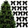 12Pcs Colorful Velvet Christmas Bows Bowknot Xmas Tree Pendant Ornaments DIY Christmas New Year Party Decor Supplies Navidad