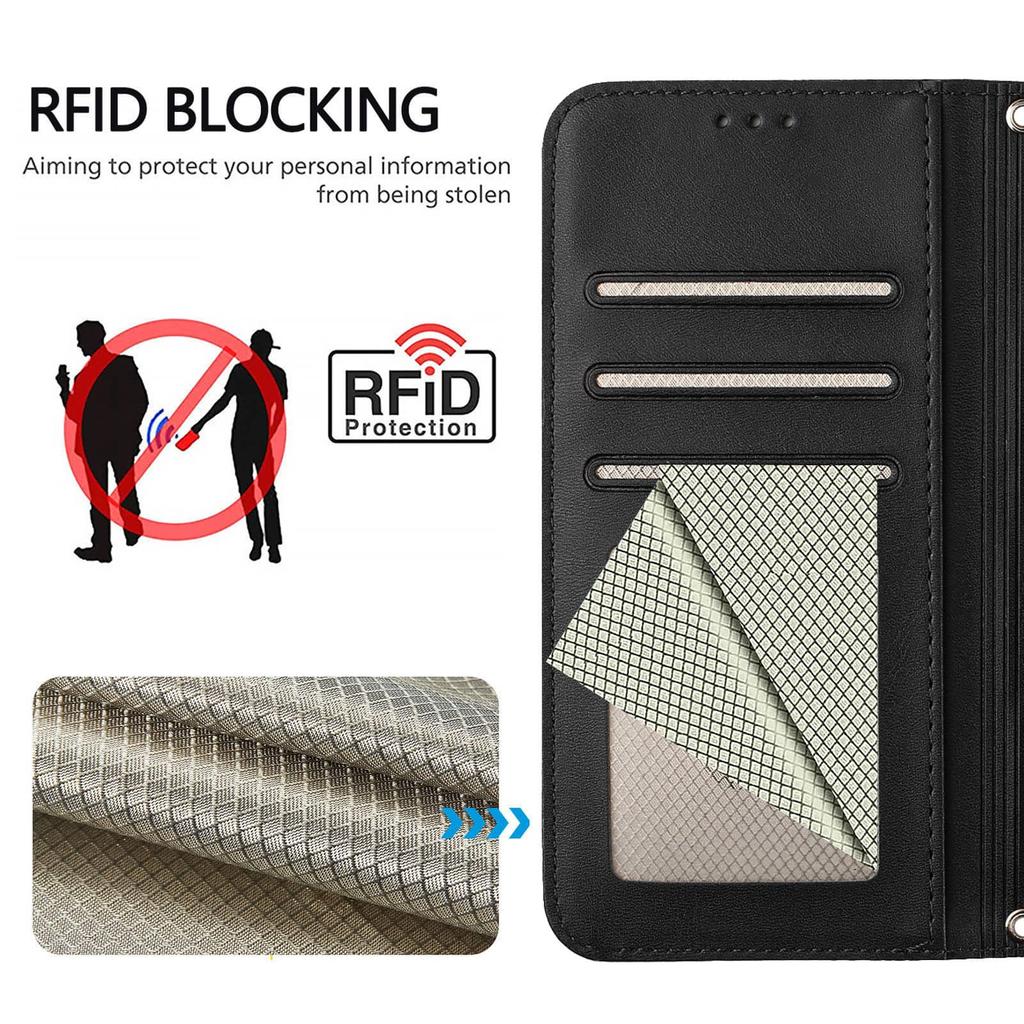 WEFOR Чехол-бумажник с RFID-защитой Panda для iPhone 15 14 13 12 11 Pro Max 15 Plus XS Max XR SE, Флип-чехол с держателем для карт для женщин и мужчин