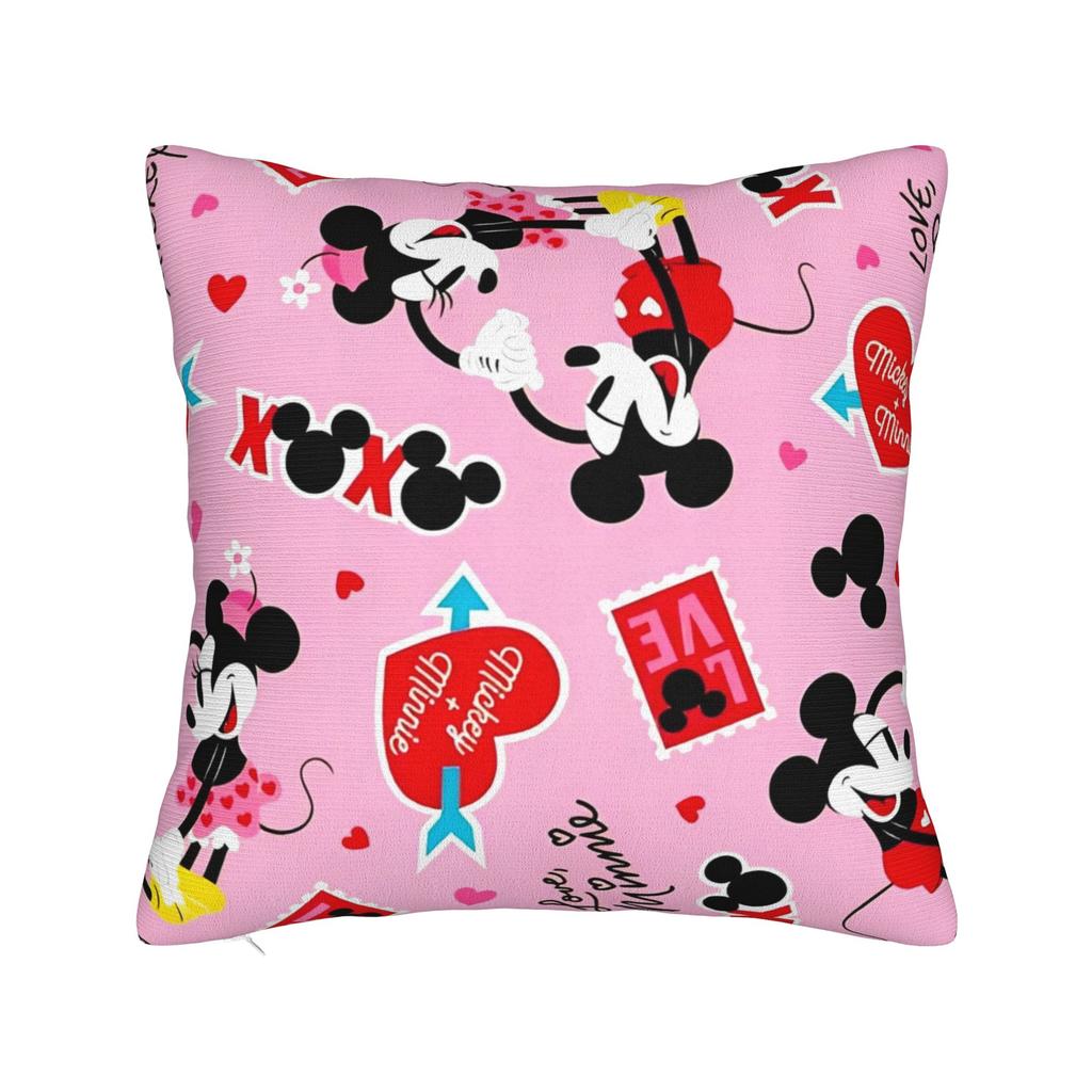 Mickey Cartoon Pillowcase Polyester Cushion Cover Decor Pillow Case Cover Home Square 45X45cm