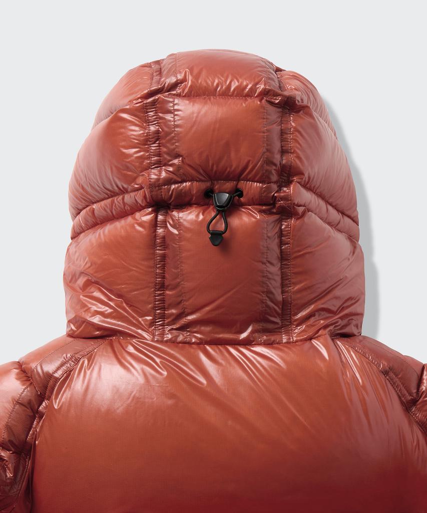 Musinsa Standard [City Leisure] Sheer Ripstop Hooded Down Short Padded Jacket [Orange]