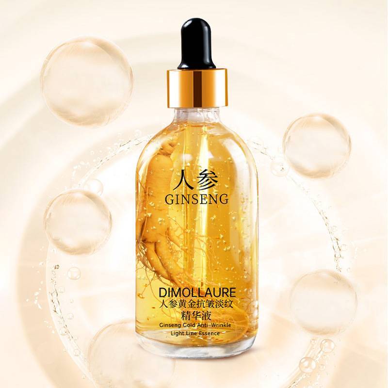 Gold Ginseng Facial Essence 100ml, Niacinamide Hyaluronic Acid Hydrating Moisturizing Anti-wrinkle Serum