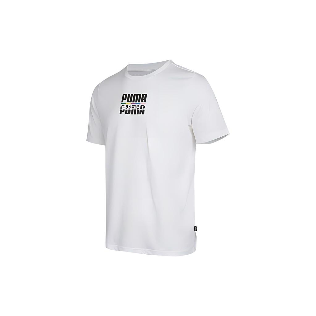 Puma Casual Breathable Round Neck Short Sleeve T-Shirt Men Tops White 855977-02