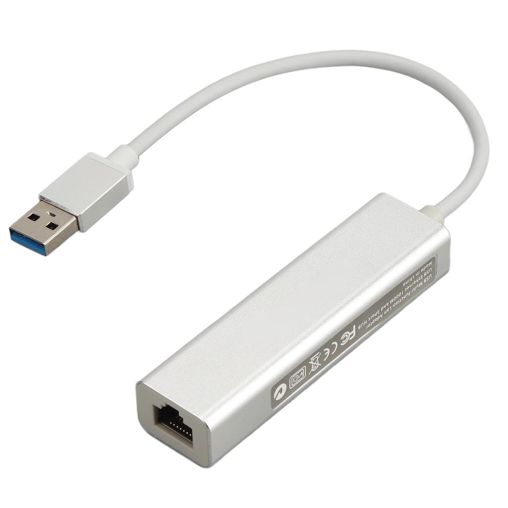 USB Ethernet Adapter RJ45 USB3.0 Ethernet Connector 10M 100M 1000M Aluminum Alloy Ethernet Port