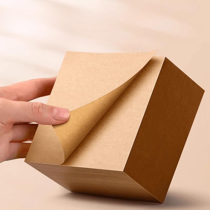 400 Sheets Thick Brown Kraft Paper Sticky Notes - Tear-off Adhesive Reminder Pads for Home & Office Organization,Office Supplies