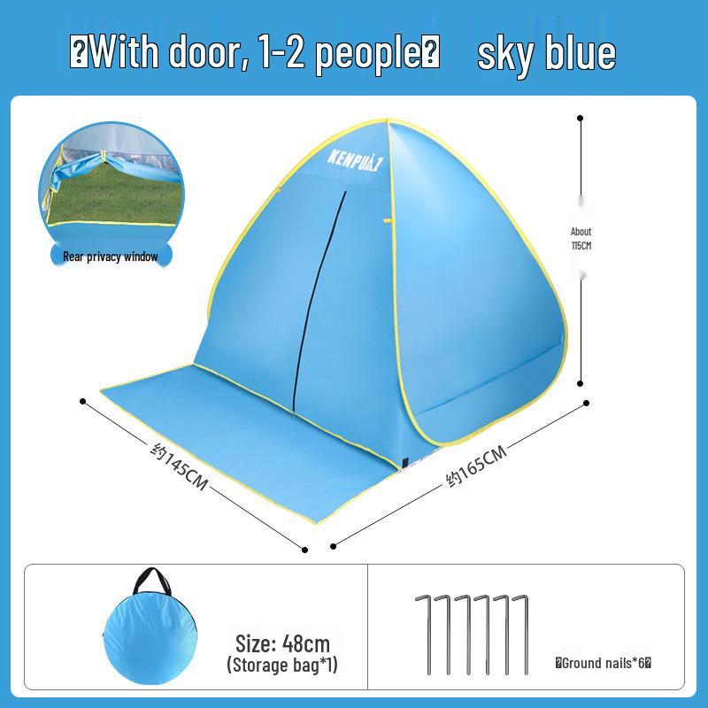 Kids' Quick-Open Beach Tent: Folding, Ultra-Portable Outdoor Camping Gear