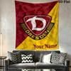 SG Dynamo Dresden Custom Name Wall Tapestry Aesthetic Wall Hanging Printed Fabric Blanket Decorative Tapestries for Bedroom Living Room Home Decor
