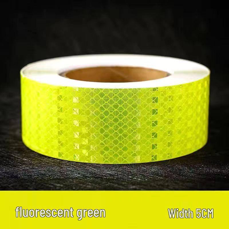 Флуоресцентная светоотражающая защитная лента: Ширина 5 см, 10 см, 15 см для ночного движения, предупреждение о столкновении