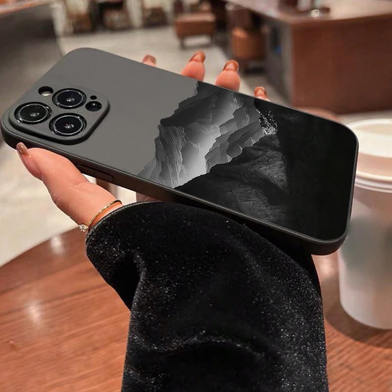 Яркий чехол для телефона с принтом горного пейзажа, подходит для iPhone 17 16 15 14 13 12 11 Pro/Max/Plus, противоударный