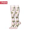1 пара 58 стилейНовые носки с компрессией с цветами и животными для леггинсов Дышащие для бега Давление Футбол Взрослые носки Компрессионные носки