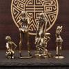 Simulated Brass Modern Four Beauties Decoration Desktop Living Room Office Decoration Crafts Beauties Simulated Decoration