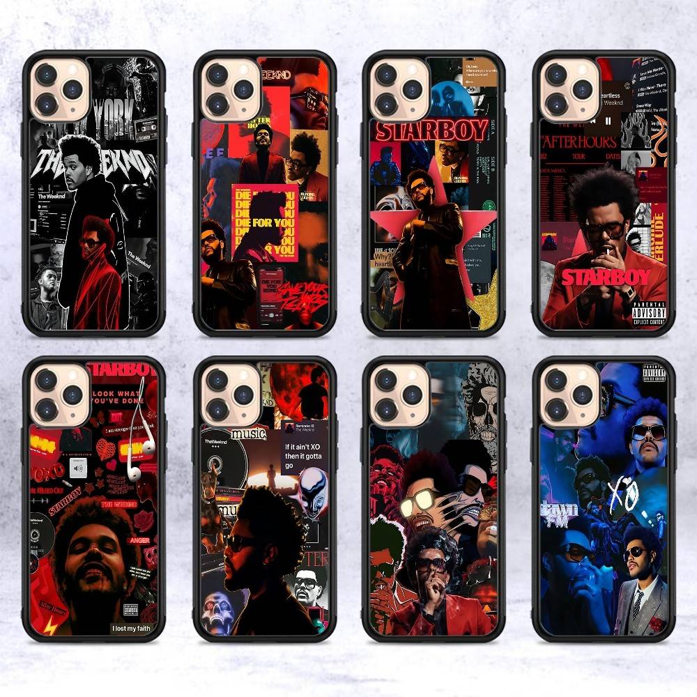 Популярный хип-хоп рэпер The Weeknd для iPhone 17 16 15 14 13 Pro 12 11 Pro Max Жесткие чехлы для телефона из ПК+ТПУ Задняя крышка