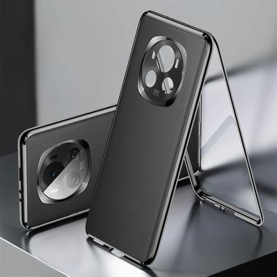 Магнитный стеклянный чехол для Honor Magic6 Pro, полная защита на 360°, Защитная задняя крышка для Honor Magic 6 Magic6Pro, кожаный чехол