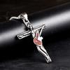 Guitar Cross Pendant Necklace Men Jewelry 316 Stainless Steel Floating Locket Charms