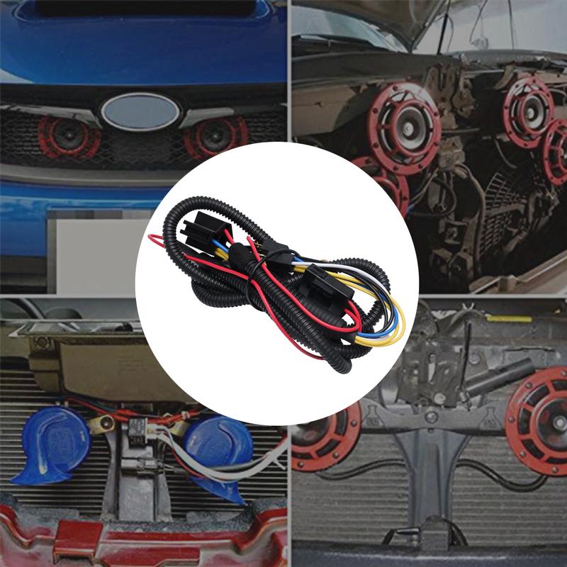 40A 12V Universal Car Horn Wiring Harness Relay Kit For Auto Van Truck Grille Mount Blast Tone Horns