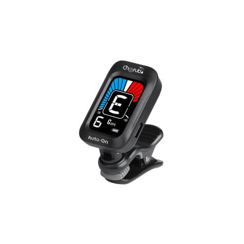 Cherub Rechargeable Clip-on Tuner, USB Type-C Charging, Easy-to-Read Display, Multiple Tuning Modes (Ukulele and Bass), Compact Size, CPS Tuning, Auto