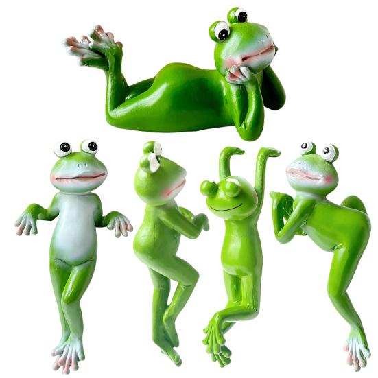 Кашпо Лягушка Статуя Мультяшная Фигурка Лягушки Смола Скульптура Животного Уличная