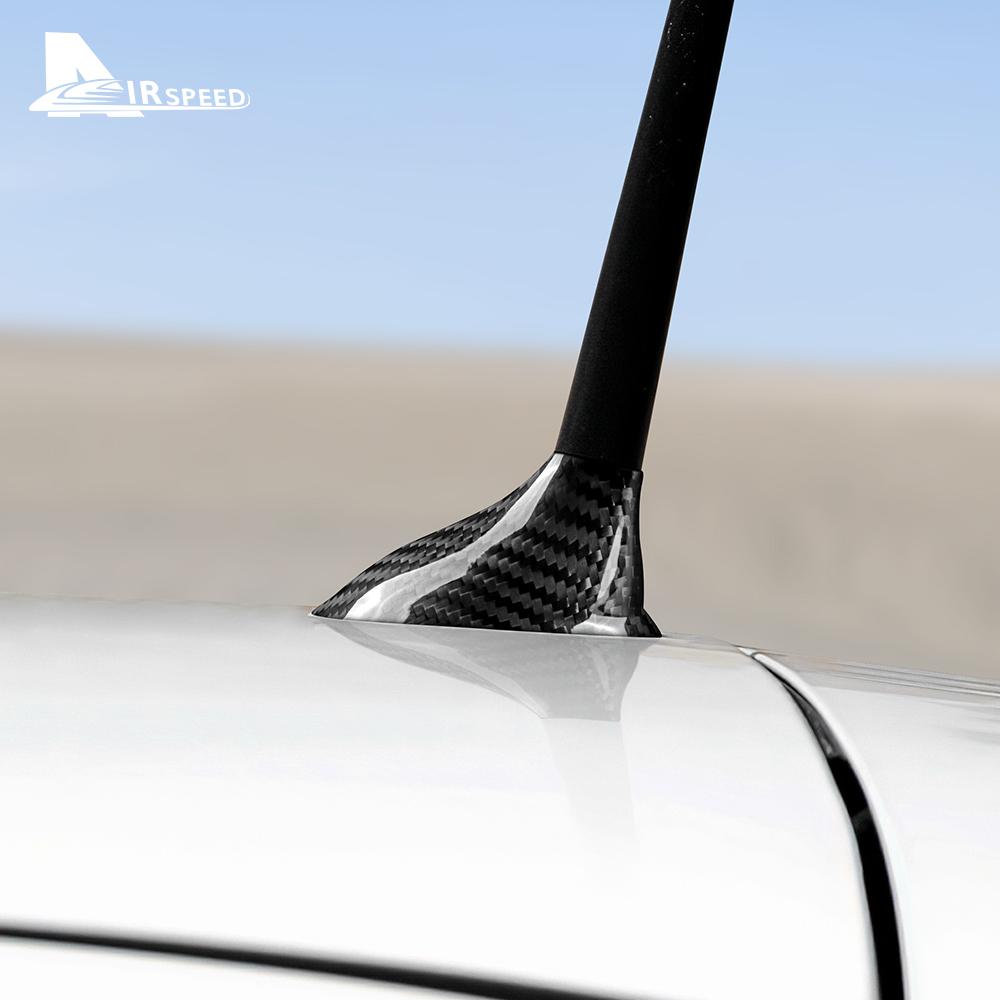 Real Hard Carbon Fiber Antenna Shark Fin for Fiat 500 Abarth 595 2012-2023 Interior Accessories