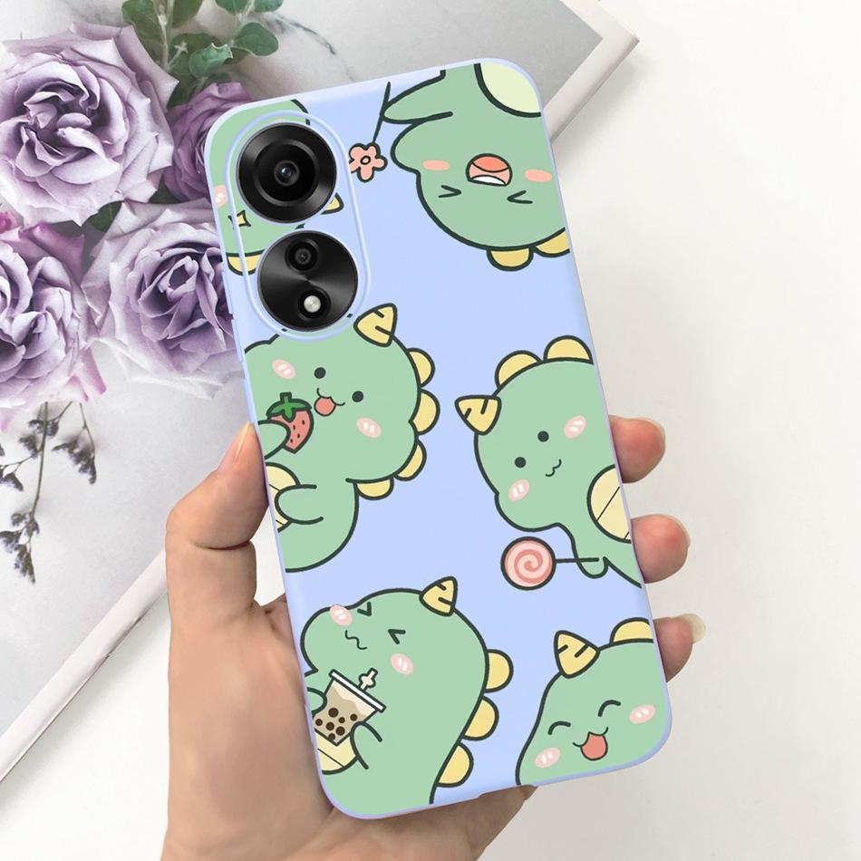 For OPPO A78 Case Oppo A78 4G CPH2565 Cute Fashion Candy Color Soft Silicone TPU Phone Back Cover For OppoA78 A 78 4G 2023