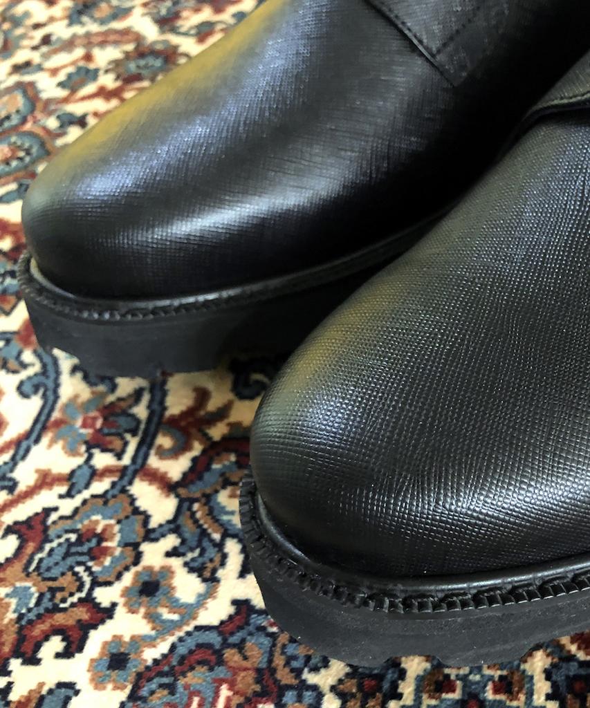 Joenshoe Jarret Business Worker Derby Shoes Black Saffiano