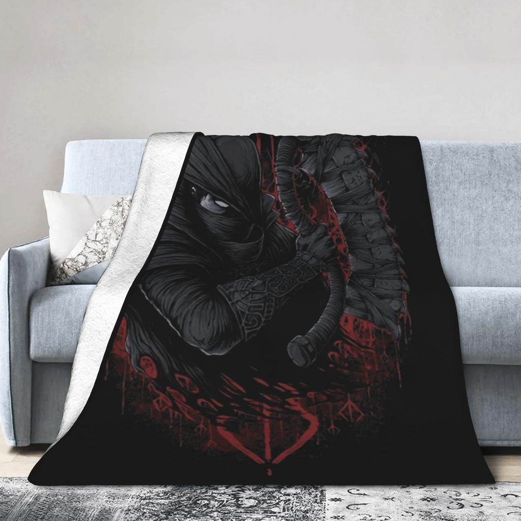 Bloodborne Video Game Blankets Velvet Summer Breathable Warm Throw Blanket for Sofa Car Bedding Throws