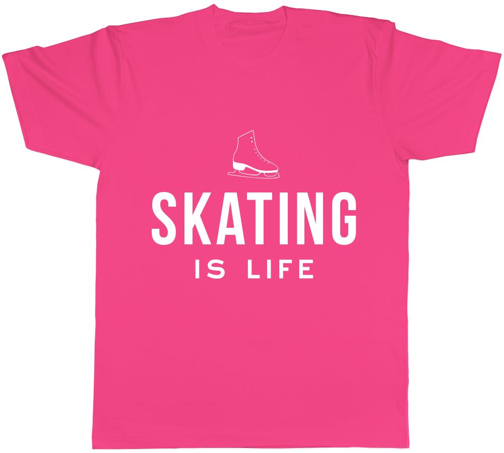 Ice Skating is Life Unisexs Unisexs Ladies TShirt Tee
