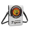 Hanshin Tigers Smartphone Pouch Genuine Leather Shoulder Bag Thin Mini Pouch Popular Wallet Crossbody Bag [JMI] Women's Men's