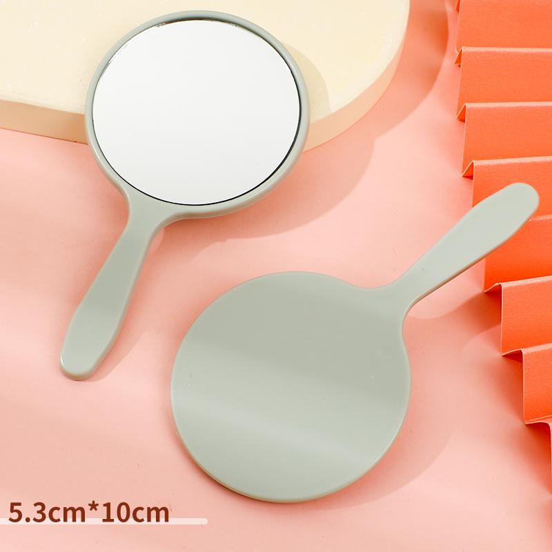 Круглое маленькое зеркало Ручное зеркало для макияжа Для женского макияжа Зеркальная поверхность высокой четкости Несколько цветов