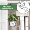 Iplusmile Planter Hanger Hanging Stand Wrought Iron Wire Flower Pot for Outdoor Plants Planter Shelf with Hooks Houseplant Hanging Plant Holder